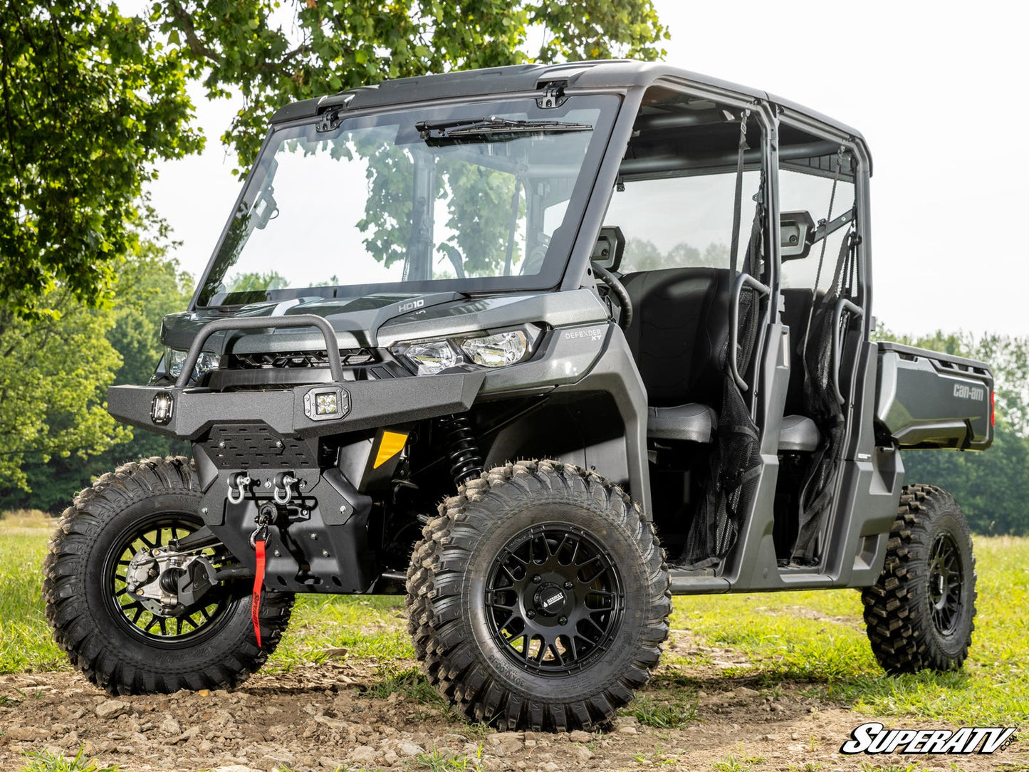 Can-Am Defender MaxDrive Power Flip Glass Windshield
