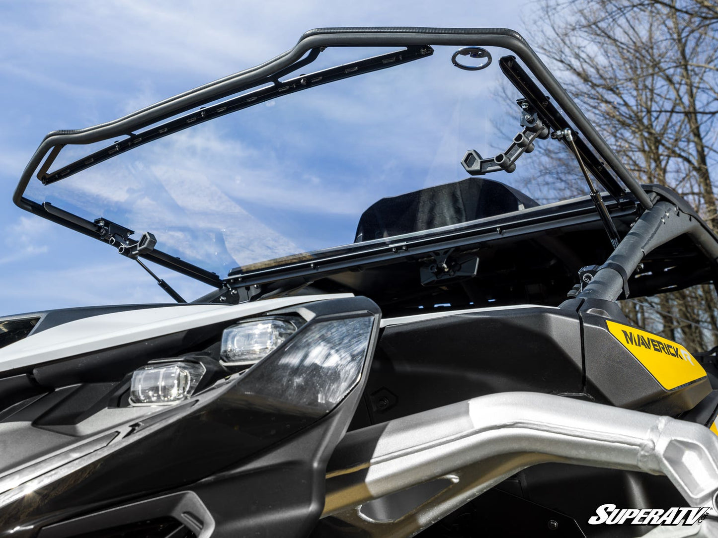 Can-Am Maverick R Scratch-Resistant Flip Windshield